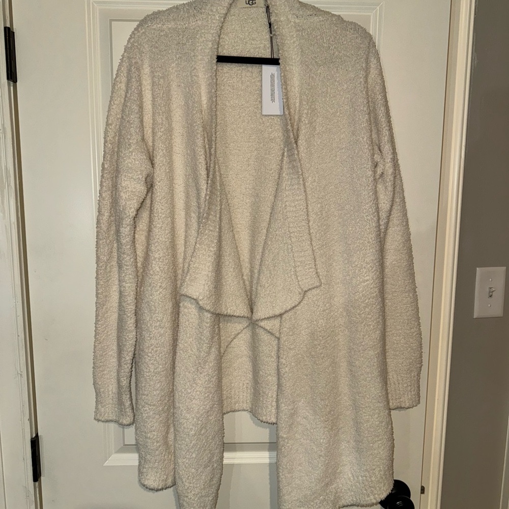 UGG Cream Draped Cardigan